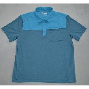 5.11 Tactical Polo Mens Large Blue Rapid Short Sleeve Performance Wicking Zip